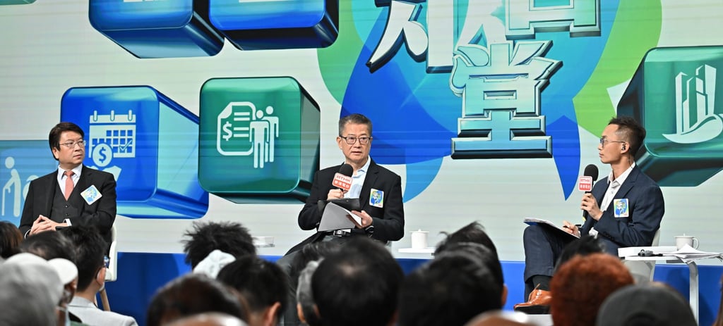 Financial Secretary Paul Chan Mo-po (centre) has said Hong Kong will focus on cost-cutting and prioritise public work projects to boost the economy. Photo: Handout Financial Secretary Paul Chan Mo-po (centre) has said Hong Kong will focus on cost-cutting and prioritise public work projects to boost the economy. Photo: Handout