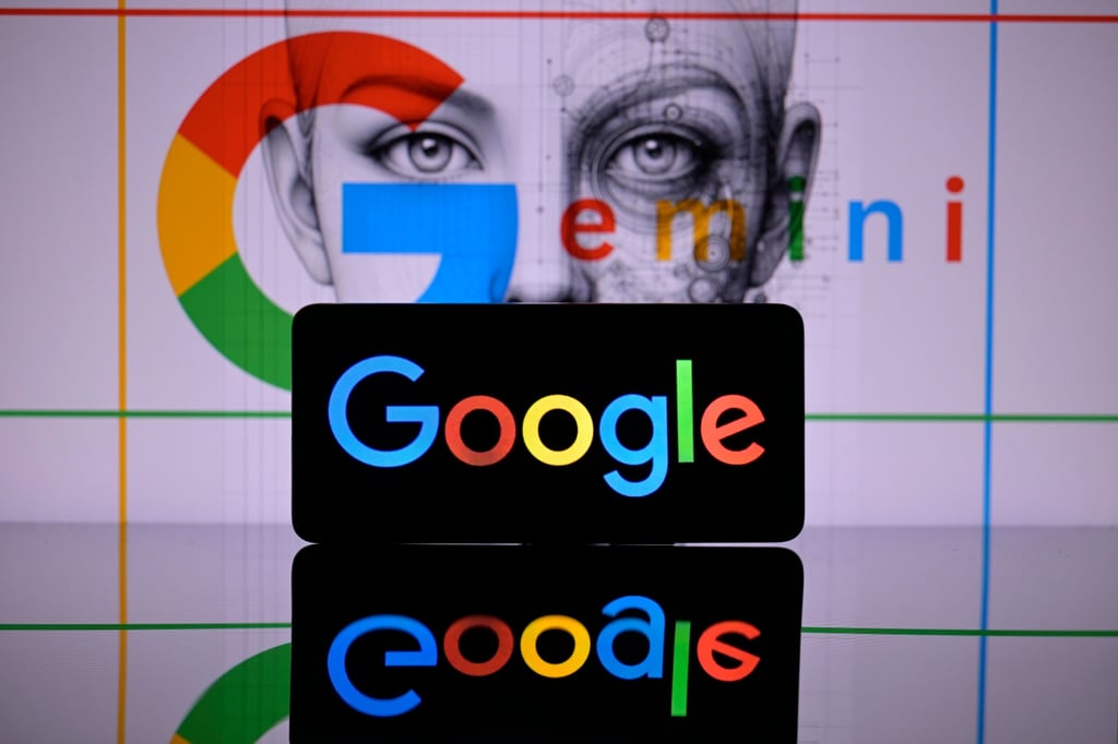 The Google logo is displayed on a smartphone with Google Gemini seen in the background, in this photo illustration taken February 8, 2024. Photo: Shutterstock The Google logo is displayed on a smartphone with Google Gemini seen in the background, in this photo illustration taken February 8, 2024. Photo: Shutterstock