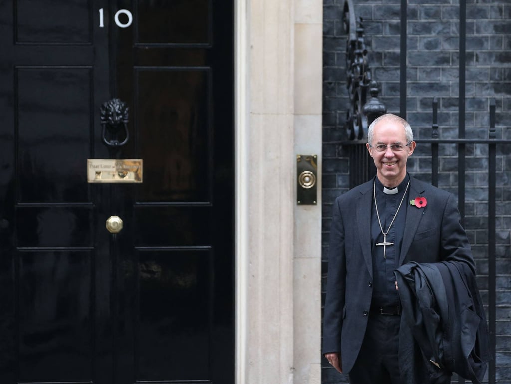 Archbishop of Canterbury Justin Welby at 10 Downing Street in London in 2016. File photo: AFP