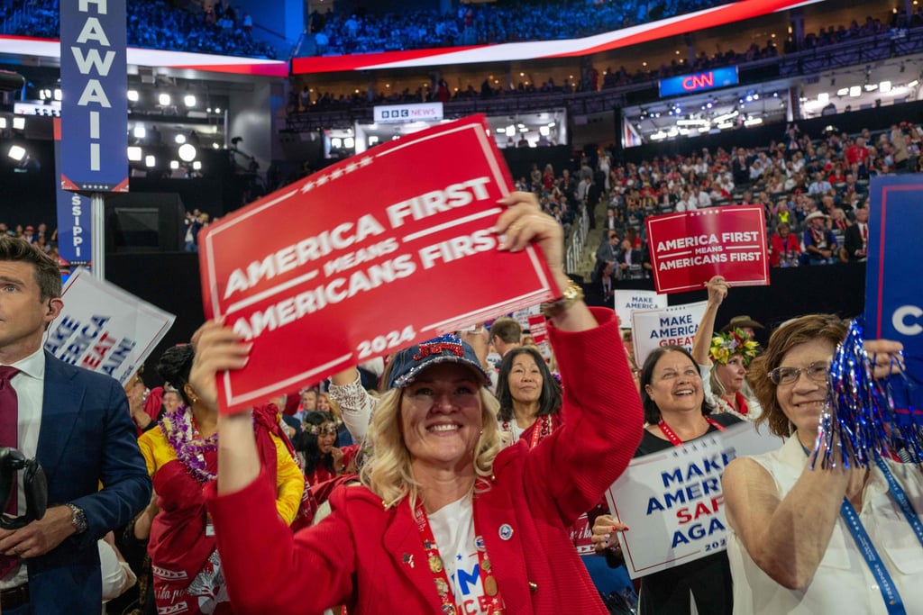 Supporters of former president Donald Trump gather at the Republican National Convention on July 18, 2024 in Milwaukee. Photo: Getty Images via AFP Supporters of former president Donald Trump gather at the Republican National Convention on July 18, 2024 in Milwaukee. Photo: Getty Images via AFP