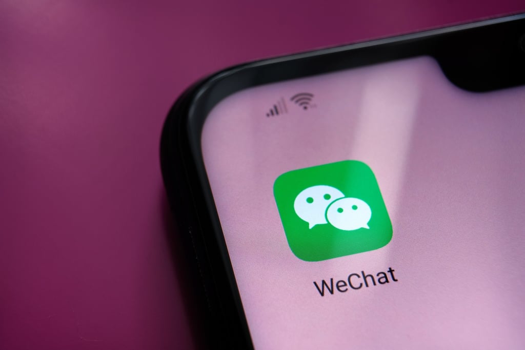 The WeChat app is seen on a smartphone screen. Photo: Shutterstock Images The WeChat app is seen on a smartphone screen. Photo: Shutterstock Images