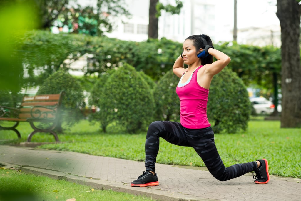 Lunges, which replicate the movements we make when walking or running, are an example of functional fitness exercises. Photo: Shutterstock