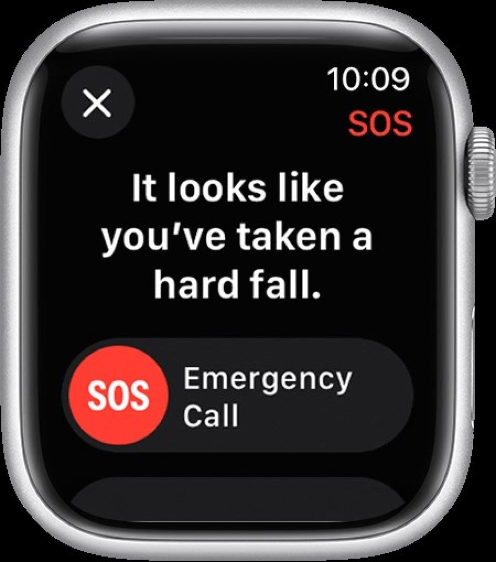 Some Apple Watch versions can detect when you have had a hard fall and will tap you on the wrist, sound an alarm and display an alert. Photo: Apple
