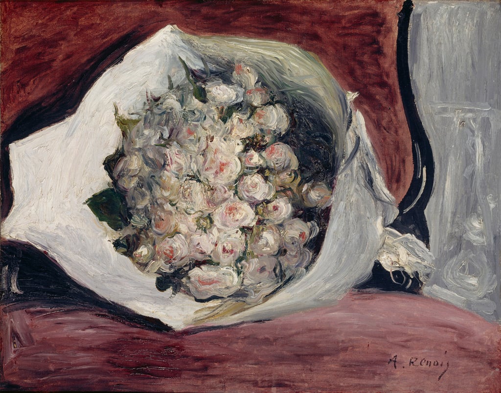 Bouquet in a Theatre Box (circa 1880), by Pierre-Auguste Renoir. Photo: GrandPalaisRmn/Musée de l’Orangerie Bouquet in a Theatre Box (circa 1880), by Pierre-Auguste Renoir. Photo: GrandPalaisRmn/Musée de l’Orangerie