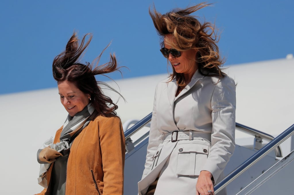 Karen Pence and Melania Trump in April 2019, before the January 6, 2021, insurrection caused a rift between their families. Photo: Reuters Karen Pence and Melania Trump in April 2019, before the January 6, 2021, insurrection caused a rift between their families. Photo: Reuters