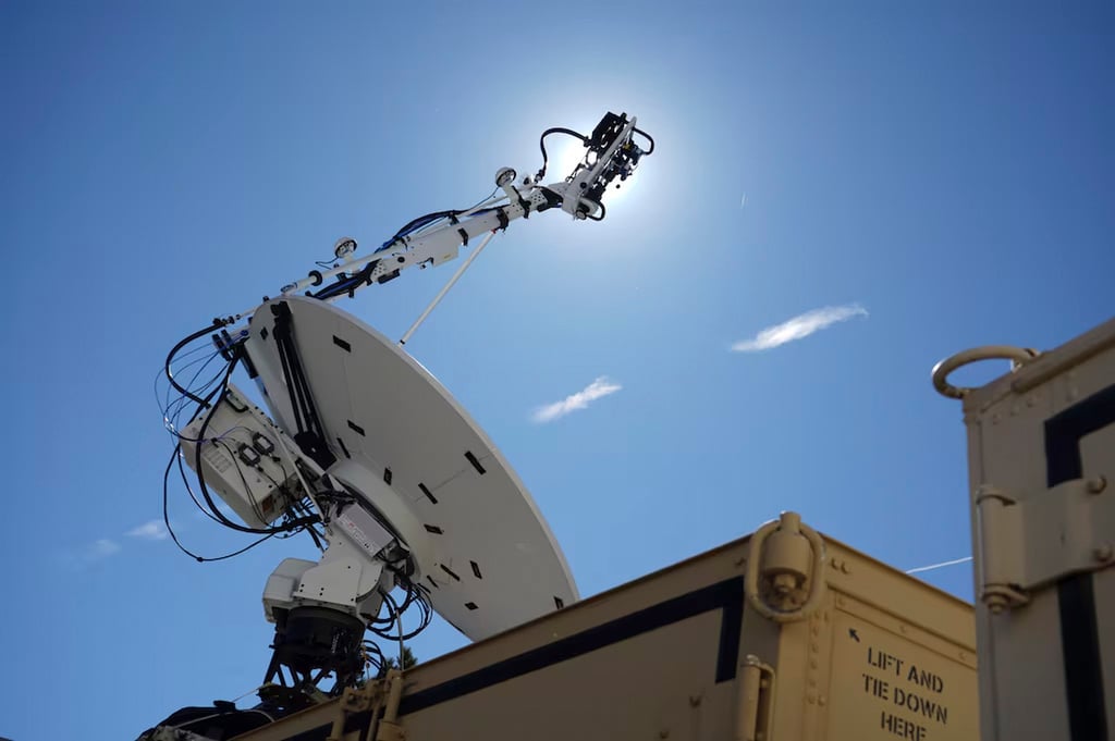 The Space Force’s Remote Modular Terminal is designed to jam enemy satellite signals. Photo: US Space Force The Space Force’s Remote Modular Terminal is designed to jam enemy satellite signals. Photo: US Space Force