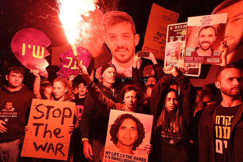 Demonstrators in Tel Aviv call for action to secure the release of Israelis held hostage in Gaza. Photo: AFP Demonstrators in Tel Aviv call for action to secure the release of Israelis held hostage in Gaza. Photo: AFP