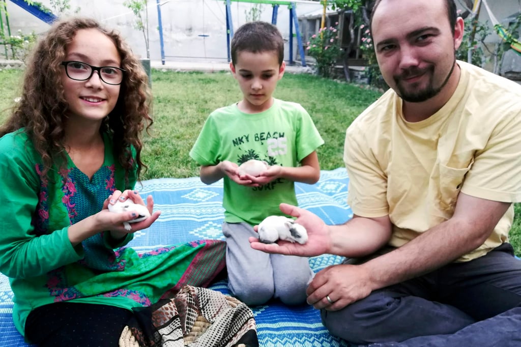 Ryan Corbett with his daughter Miriam and son Caleb in Kabul, Afghanistan in 2020. File photo: AP Ryan Corbett with his daughter Miriam and son Caleb in Kabul, Afghanistan in 2020. File photo: AP