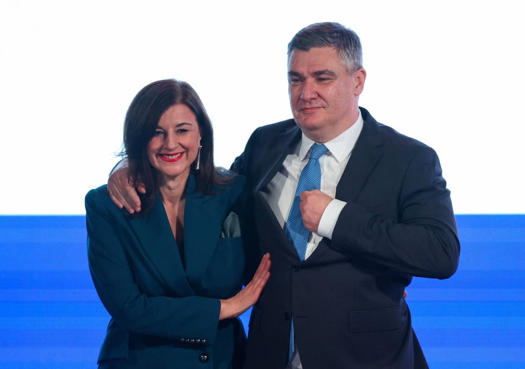 Croatia’s President Zoran Milanovic and his wife Sanja Music Milanovic. Photo: AFP Croatia’s President Zoran Milanovic and his wife Sanja Music Milanovic. Photo: AFP