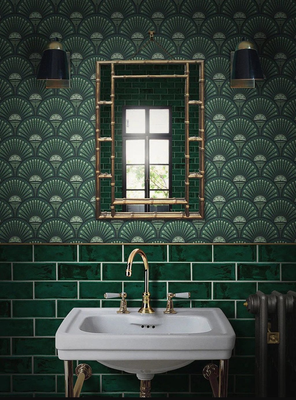 The “Deco Martini” print by design house Divine Savages is infused with cheeky nods to art deco’s architectural drama. Photo: Divine Savages The “Deco Martini” print by design house Divine Savages is infused with cheeky nods to art deco’s architectural drama. Photo: Divine Savages