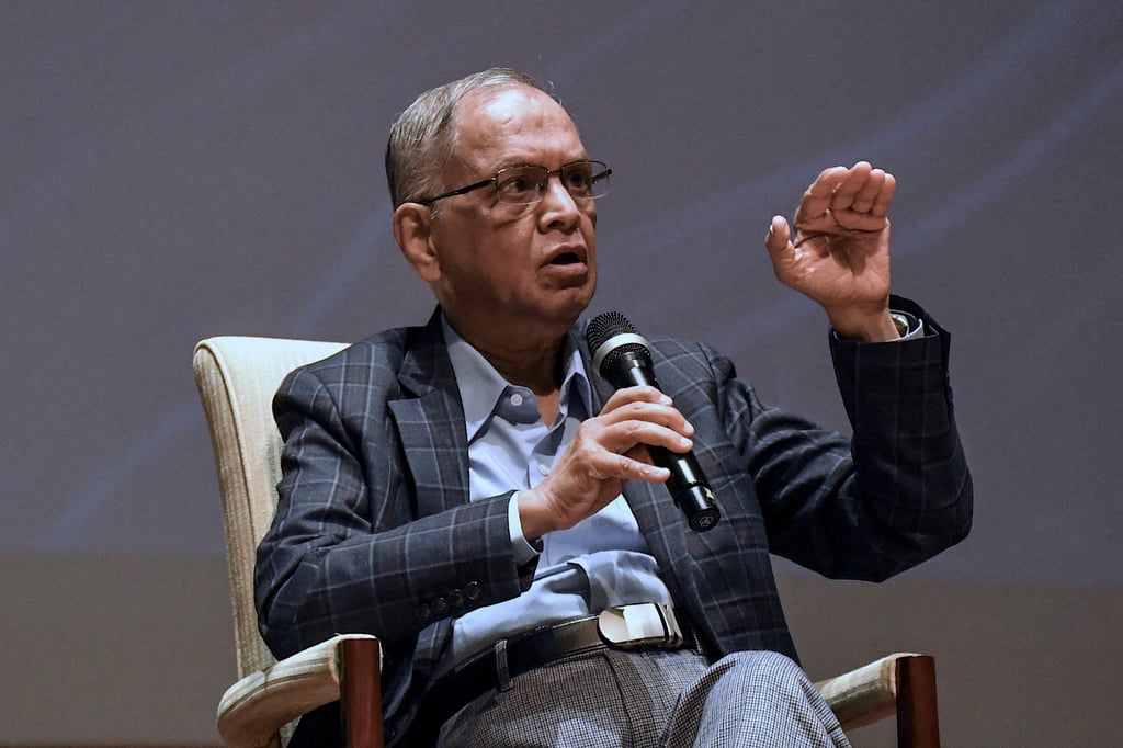Co-founder of Infosys, Narayana Murthy, at a company event in Bengaluru in 2019. Photo: AFP Co-founder of Infosys, Narayana Murthy, at a company event in Bengaluru in 2019. Photo: AFP