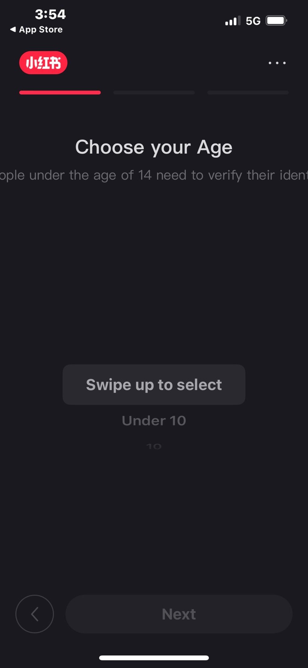 Image: Step 7 in setting up a RedNote account. Photo: RedNote