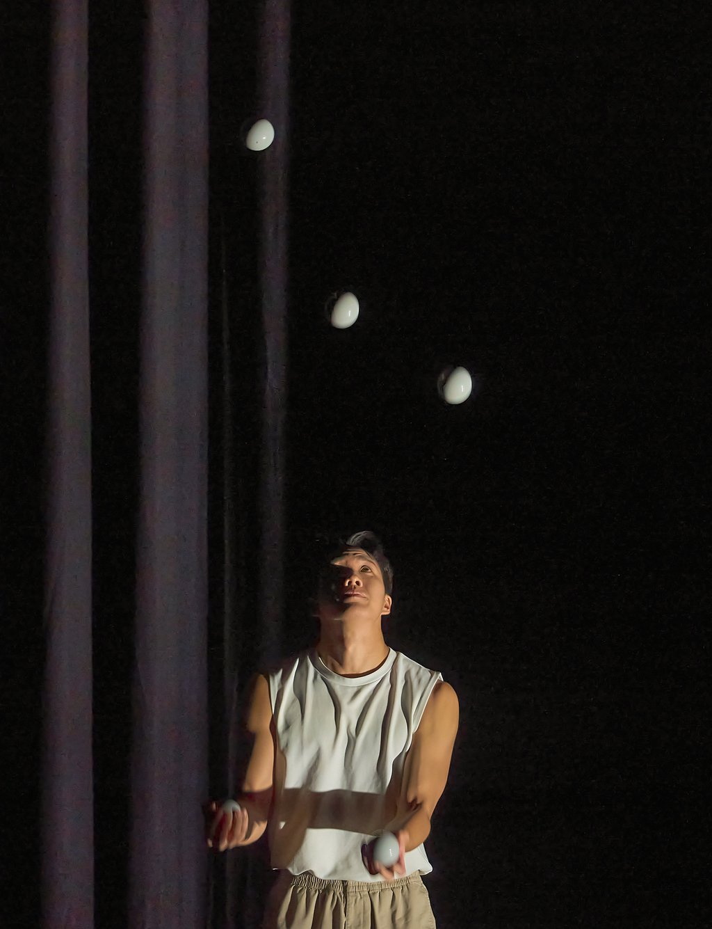 Taiwanese circus artist Tito Hung (above) is performing with Hong Kong juggler Jason Lee. Photo: Irene Chui Taiwanese circus artist Tito Hung (above) is performing with Hong Kong juggler Jason Lee. Photo: Irene Chui