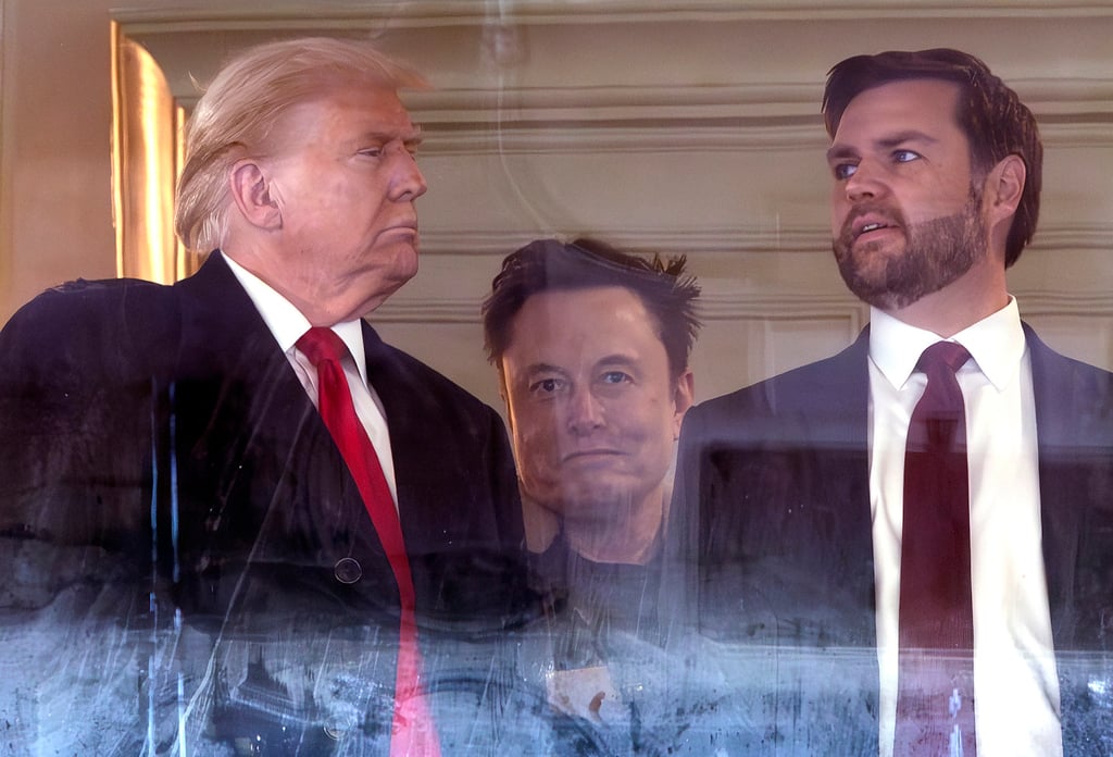 US President-elect Donald Trump, Tesla CEO Elon Musk and Vice-President-elect J.D. Vance. File photo: TNS US President-elect Donald Trump, Tesla CEO Elon Musk and Vice-President-elect J.D. Vance. File photo: TNS