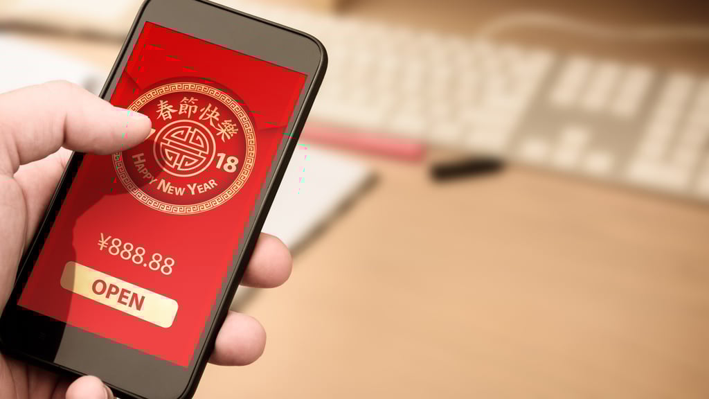 Sending digital red packets is becoming more popular in China. Photo: Shutterstock Sending digital red packets is becoming more popular in China. Photo: Shutterstock