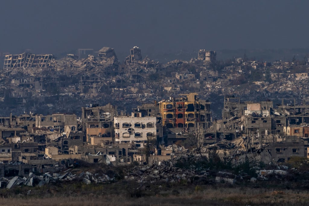 Destroyed buildings inside the Gaza Strip. Photo: AP Destroyed buildings inside the Gaza Strip. Photo: AP