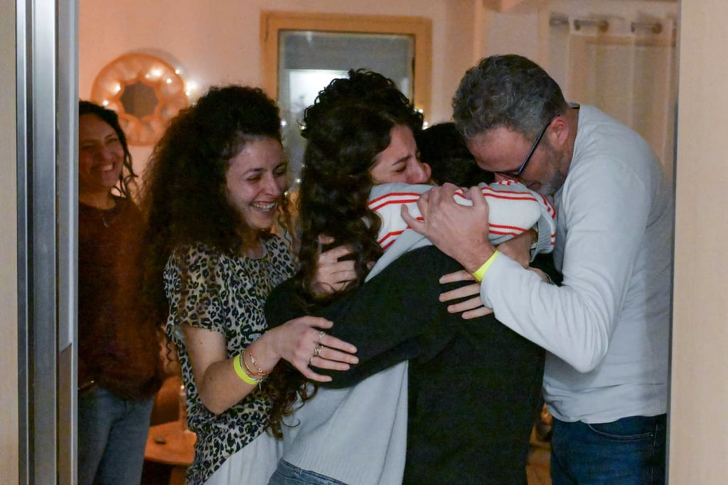 Romi Gonen and family members. Photo: GPO via AFP Romi Gonen and family members. Photo: GPO via AFP