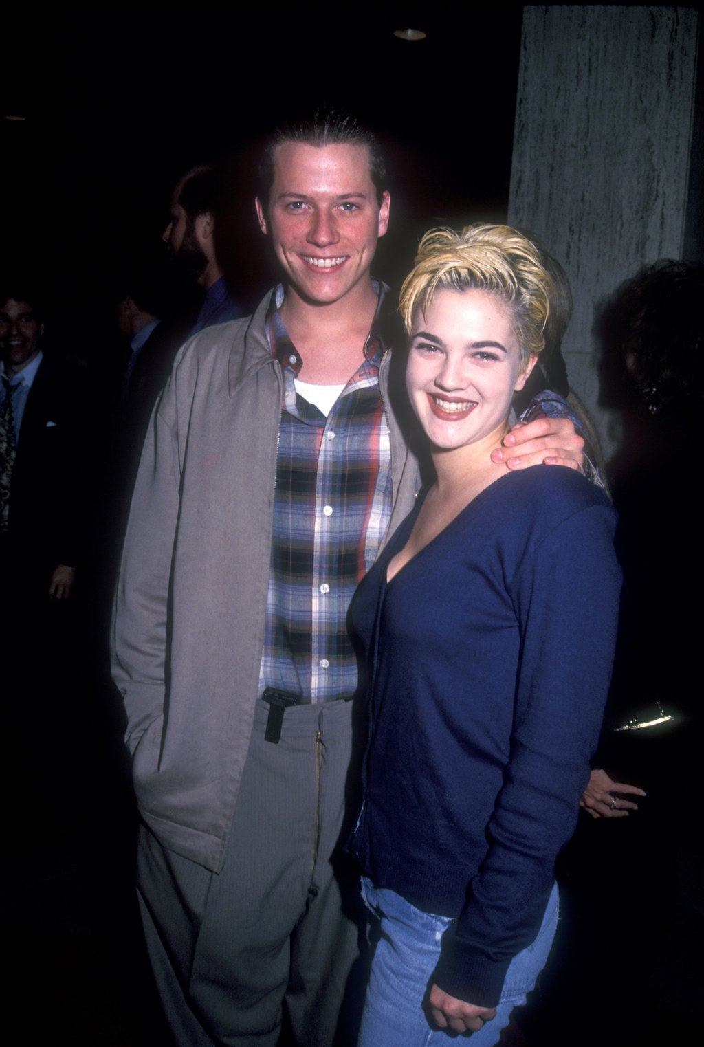 Corin Nemec and Drew Barrymore at the premiere for Radio Flyer in Los Angeles, in 1992. Photo: Getty Images Corin Nemec and Drew Barrymore at the premiere for Radio Flyer in Los Angeles, in 1992. Photo: Getty Images