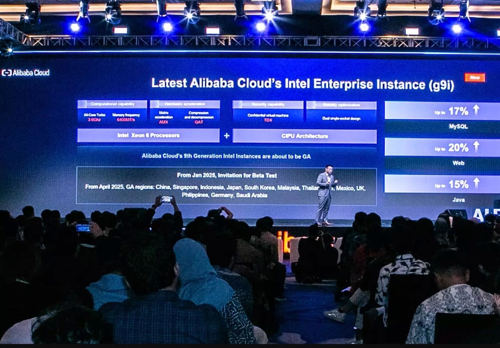 Alibaba Cloud launches an expanded suite of large language models and artificial-intelligence development tools at its annual developer summit in Indonesia on January 21, 2025. Photo: Handout Alibaba Cloud launches an expanded suite of large language models and artificial-intelligence development tools at its annual developer summit in Indonesia on January 21, 2025. Photo: Handout