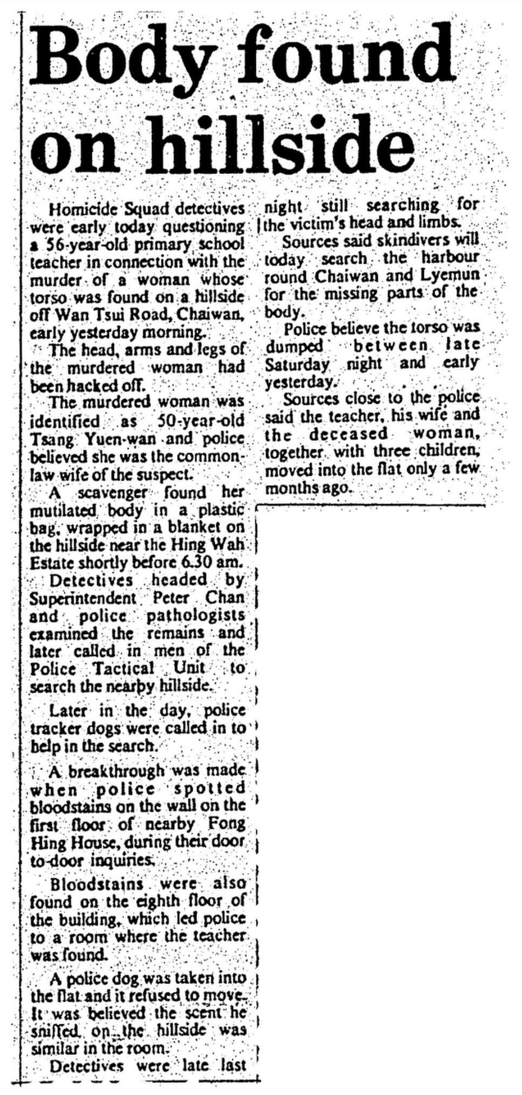 The original article ran in the SCMP on January 24, 1977. Photo: SCMP Archives