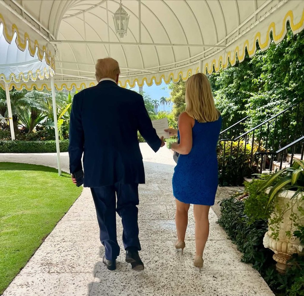 Donald Trump and his press secretary Karoline Leavitt last October. Photo: @karolineleavitt/Instagram Donald Trump and his press secretary Karoline Leavitt last October. Photo: @karolineleavitt/Instagram