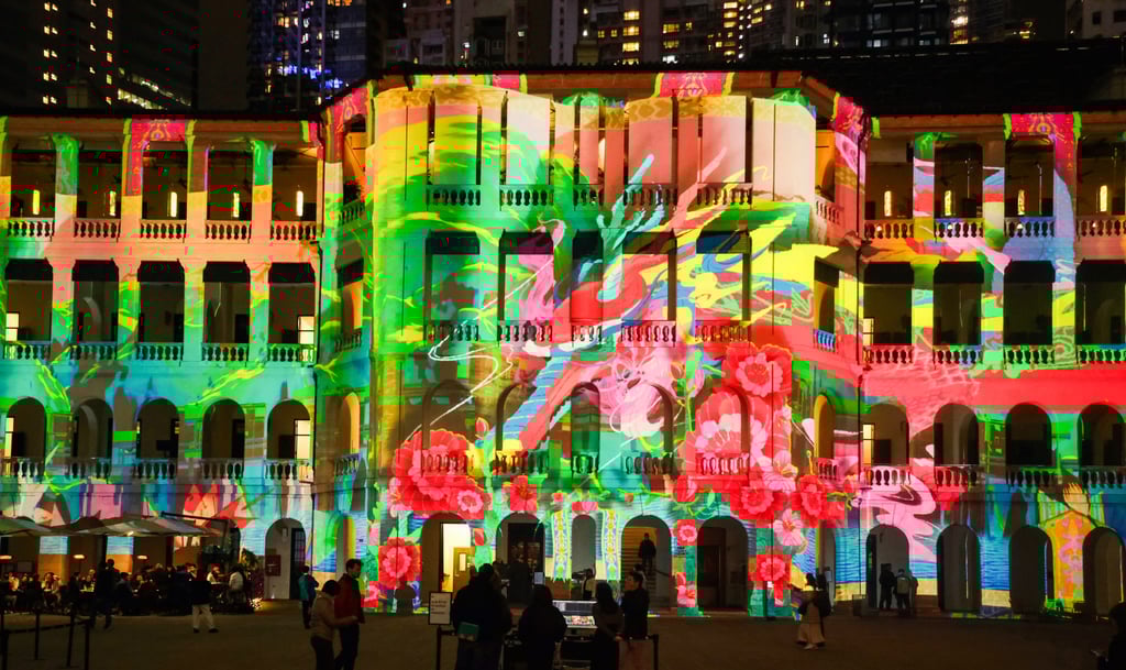 Artists have created works that will be projected onto the facades of the Prison Wall, F-Hall Studio and Block 14 at Tai Kwun. Photo: Tai Kwun Artists have created works that will be projected onto the facades of the Prison Wall, F-Hall Studio and Block 14 at Tai Kwun. Photo: Tai Kwun