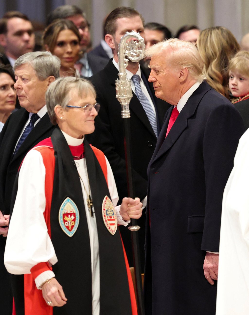 US President Donald Trump with the Right Reverend Mariann Edgar Budde at Washington’s National Cathedral during his second inauguration. Photo: Reuters US President Donald Trump with the Right Reverend Mariann Edgar Budde at Washington’s National Cathedral during his second inauguration. Photo: Reuters