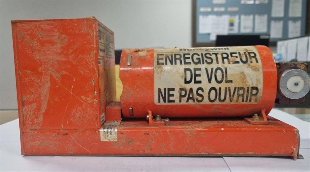The cockpit voice recorder (CVR) retrieved from Jeju Air flight 2216. Photo: AFP The cockpit voice recorder (CVR) retrieved from Jeju Air flight 2216. Photo: AFP