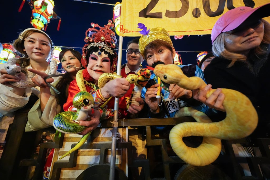 Veteran actress Lana Wong (centre left) and Izumi Soko (centre right) were among those at the front of the line. Photo: Eugene Lee Veteran actress Lana Wong (centre left) and Izumi Soko (centre right) were among those at the front of the line. Photo: Eugene Lee