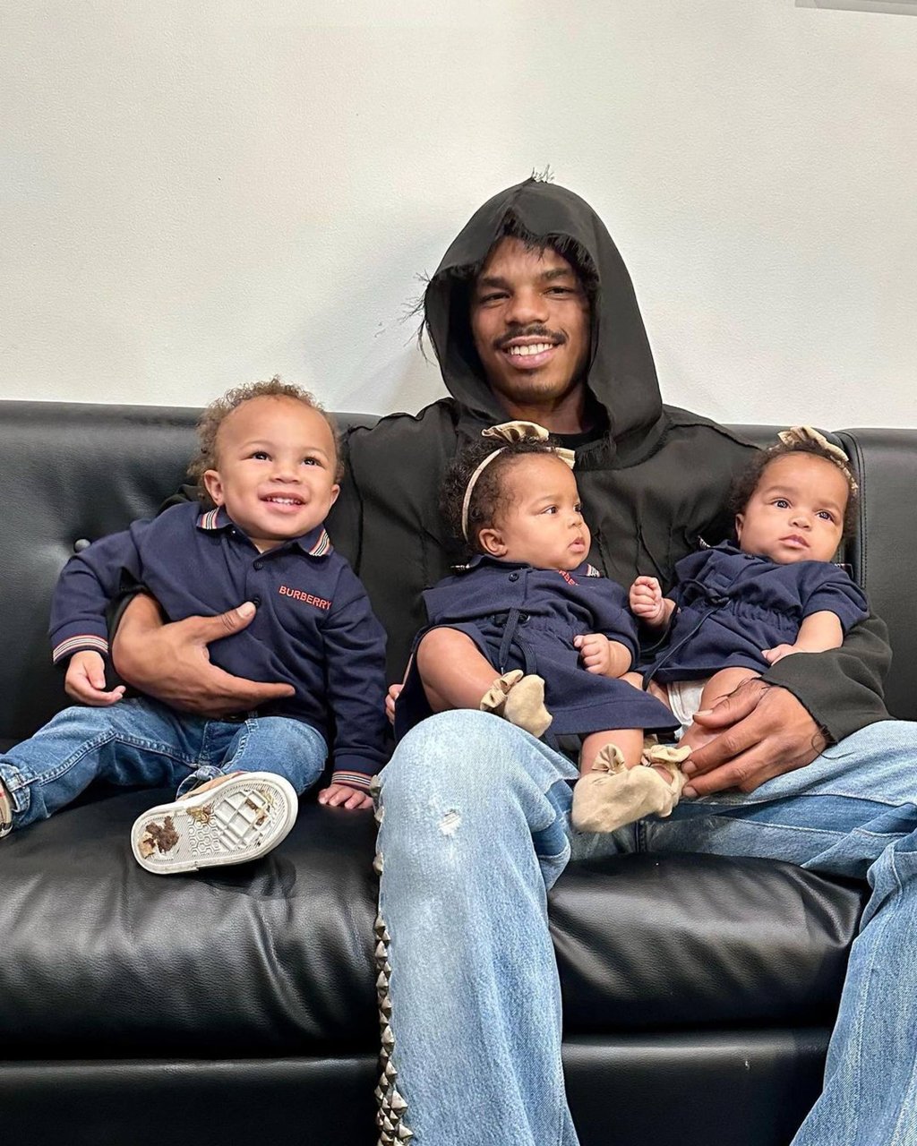 YG Marley with his three children. Photo: @ygmarley/Instagram YG Marley with his three children. Photo: @ygmarley/Instagram