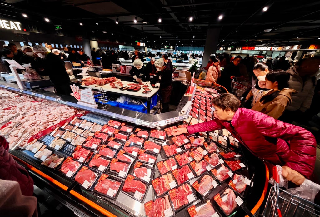 Shoppers purchase beef at a supermarket in southeastern China. The country’s meat consumption has risen rapidly over the past decade. Photo: Getty Images Shoppers purchase beef at a supermarket in southeastern China. The country’s meat consumption has risen rapidly over the past decade. Photo: Getty Images