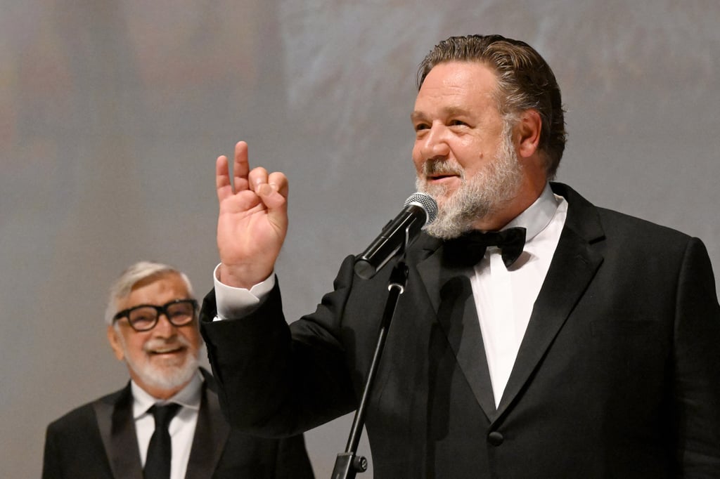 In the film, Russell Crowe plays the coach of a former title contender who has lost his way. Photo: AFP In the film, Russell Crowe plays the coach of a former title contender who has lost his way. Photo: AFP