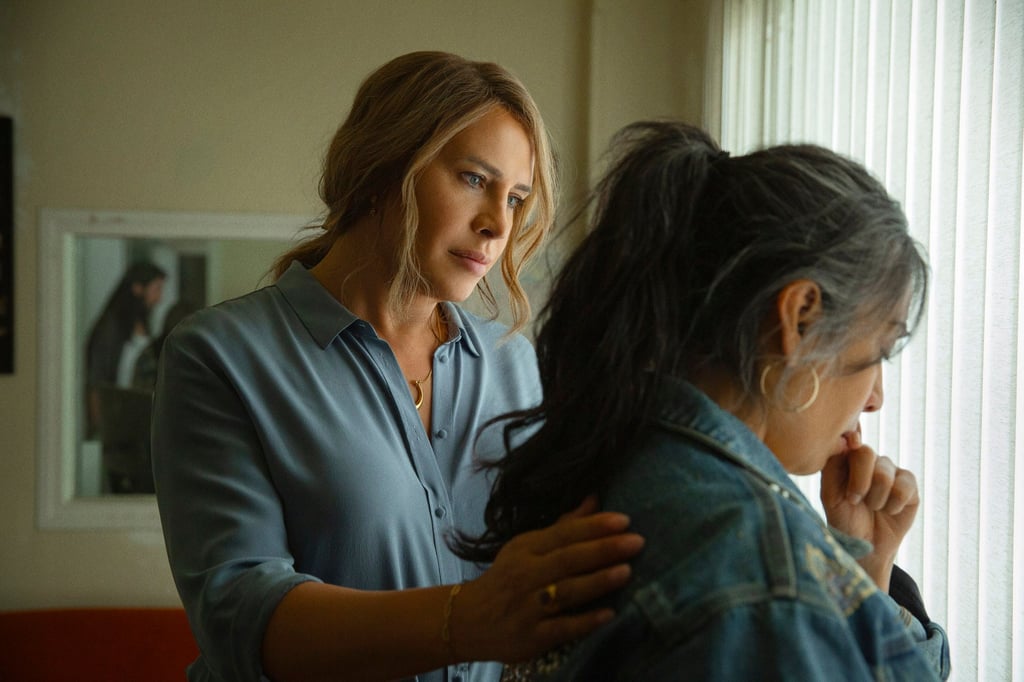Karla Sofía Gascón (left) and Adriana Paz in a scene from Oscar-nominated film Emilia Pérez. Photo: Netflix via AP