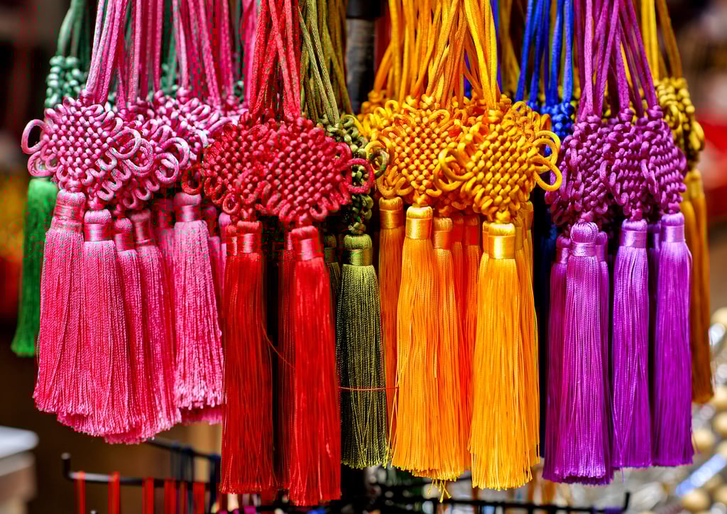 Most of the Chinese knots you will see are made with a single length of satin cord. Photo: Shutterstock