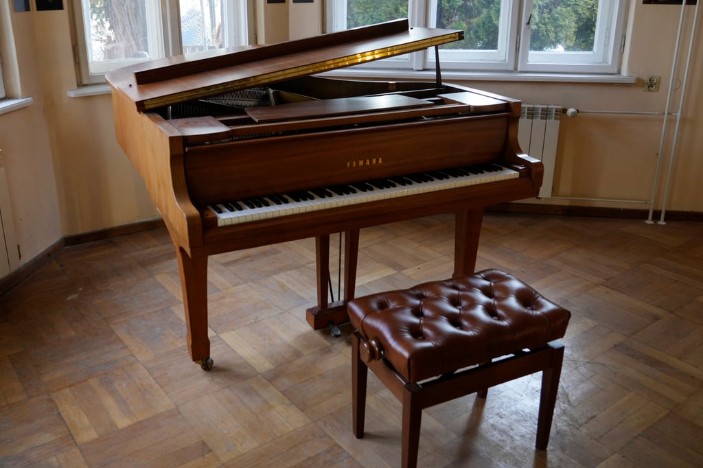 A Yamaha grand piano. Japanese brands such as Kawai and Yamaha are some of the most sought-after models of piano in Russia. Photo: AP