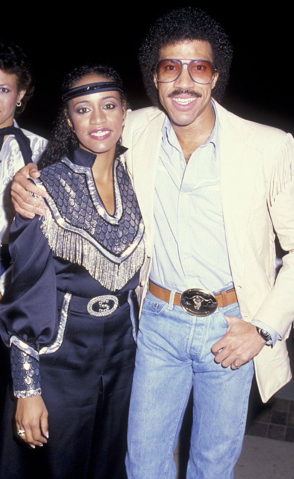 Brenda Harvey and Lionel Richie at the Share Boomtown Party in 1984, in Westwood, California. Photo: Getty Images