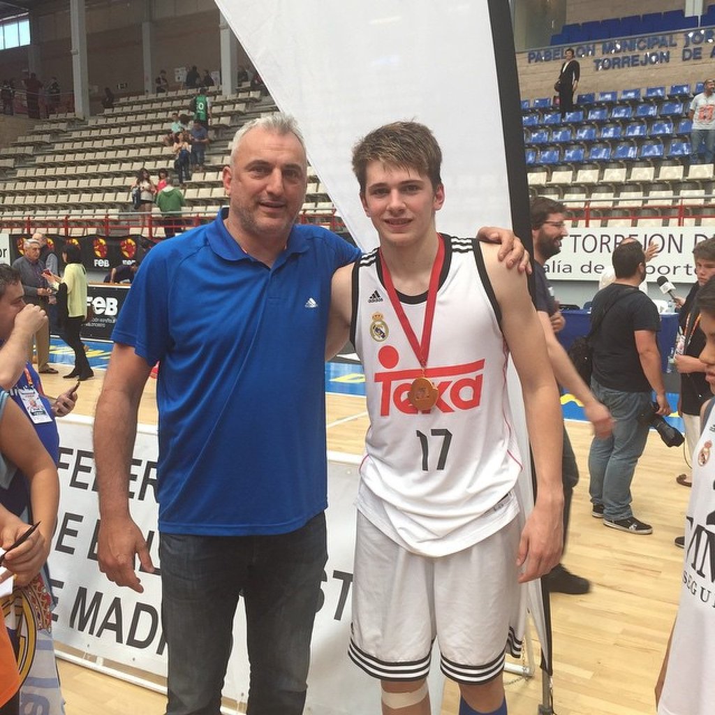 Sasa Doncic and a young Luka Doncic in Spain. Photo: @sasa.doncic/Instagram