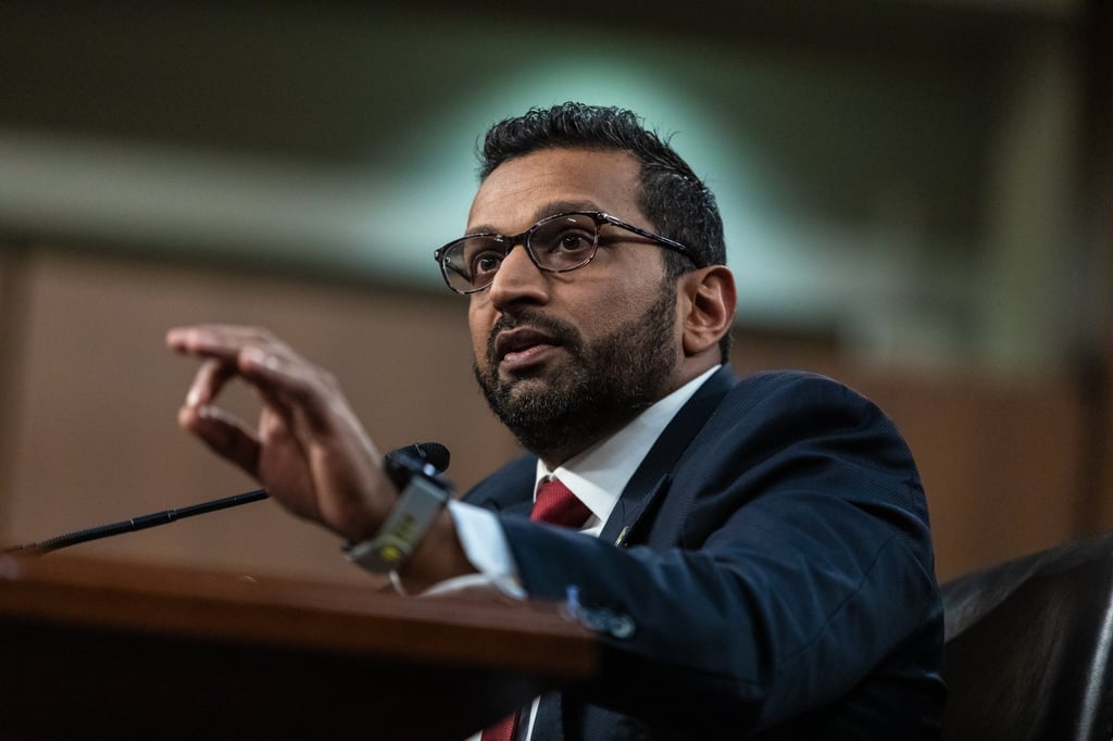 Kash Patel, nominee for director of the FBI, testifies during his confirmation hearing in Washington in January. Photo: EPA-EFE Kash Patel, nominee for director of the FBI, testifies during his confirmation hearing in Washington in January. Photo: EPA-EFE