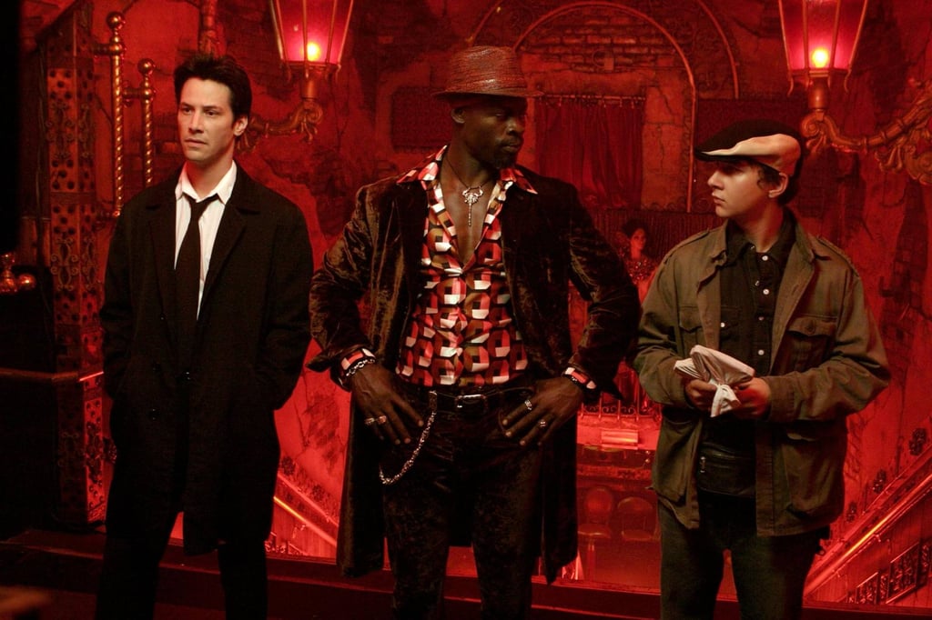(From left) Keanu Reeves, Djimon Hounsou and Shia LaBeouf in a still from Constantine. Photo: David James/Warner Brothers