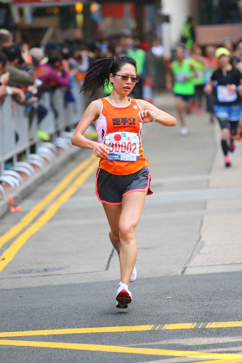 In January 2015, Lau competed in the Standard Chartered Hong Kong Marathon and finished the race in three hours 23 minutes, her personal best time. Photo: courtesy of Catherine Lau