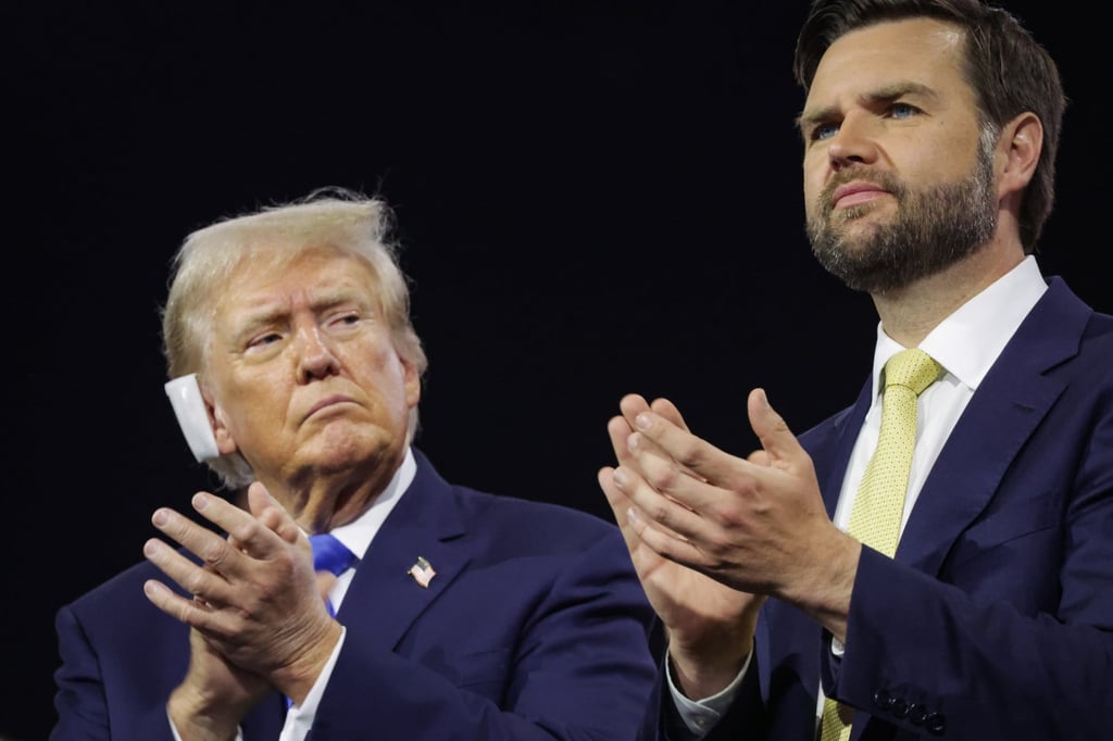 President Donald Trump and J.D. Vance at the Republican National Convention together in July 2024, in Milwaukee. Photo: Getty Images/TNS