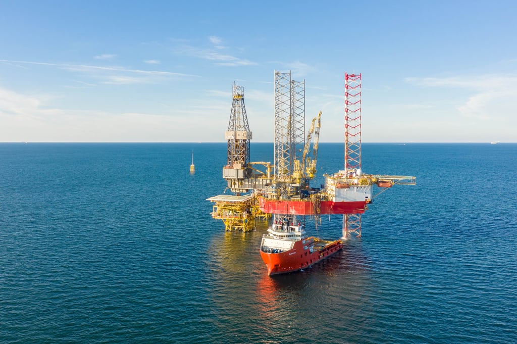 An offshore drilling platform is seen off the coast of Sarawak, Malaysia. Photo: Shutterstock