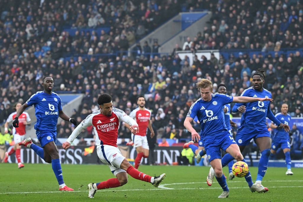Teenage Arsenal forward Ethan Nwaneri stars against Leicester to earn comparisons with Lionel Messi. Photo: AFP Teenage Arsenal forward Ethan Nwaneri stars against Leicester to earn comparisons with Lionel Messi. Photo: AFP