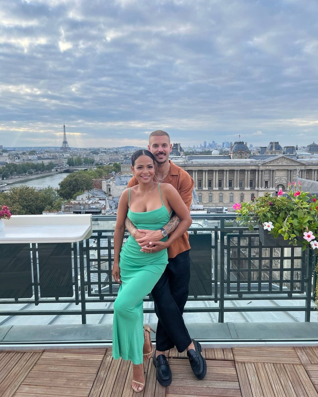 Christina Milian and Matt Pokora commuted regularly before their move to France. Photo: @christinamilian/Instagram