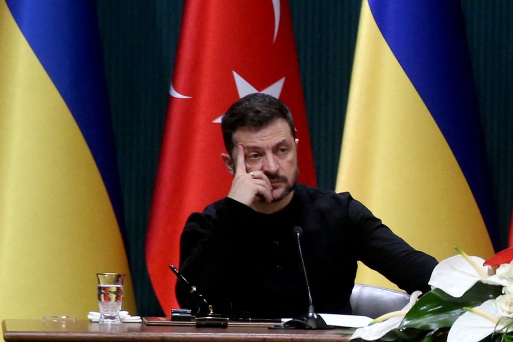Ukrainian President Volodymyr Zelensky in Ankara, Turkey on Tuesday. Photo: Reuters