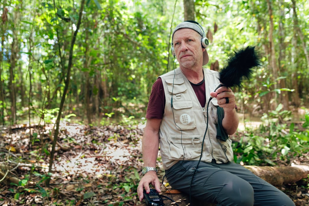 Bioacoustician Michel André, who records and analyses animal communication, first visited Brazil’s Mamirauá Sustainable Development Reserve in 2013. Photo: Rolex/Diego Bresani