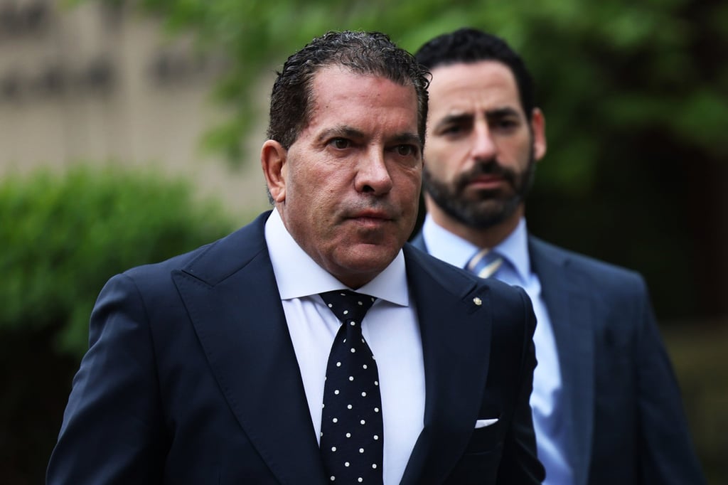 Joe Tacopina arrives for the third day of a civil trial against Donald Trump at Manhattan Federal Court in April 2023, in New York. Photo: Getty Images/TNS Joe Tacopina arrives for the third day of a civil trial against Donald Trump at Manhattan Federal Court in April 2023, in New York. Photo: Getty Images/TNS