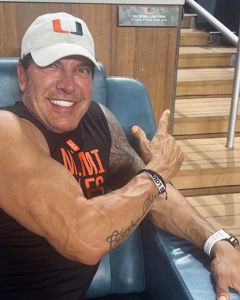 Joe Tacopina in the Tacopina Law Box at the Hard Rock Stadium in Miami, in September 2024. Photo: @tacopinalaw/Instagram Joe Tacopina in the Tacopina Law Box at the Hard Rock Stadium in Miami, in September 2024. Photo: @tacopinalaw/Instagram