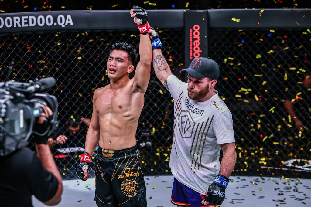 Joshua Pacio (left) overcame Jarred Brooks in their strawweight MMA title fight at ONE 171. Photo: strawweight MMA Joshua Pacio (left) overcame Jarred Brooks in their strawweight MMA title fight at ONE 171. Photo: strawweight MMA