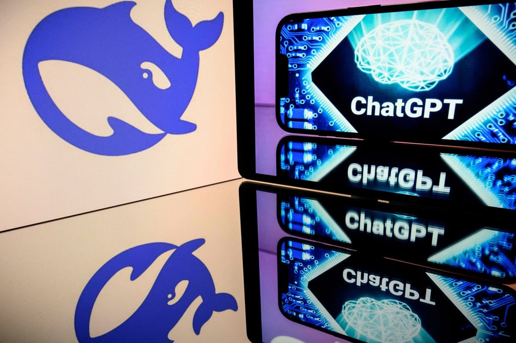 The logos of DeepSeek and OpenAI’s artificial-intelligence chatbot ChatGPT. Photo: AFP The logos of DeepSeek and OpenAI’s artificial-intelligence chatbot ChatGPT. Photo: AFP